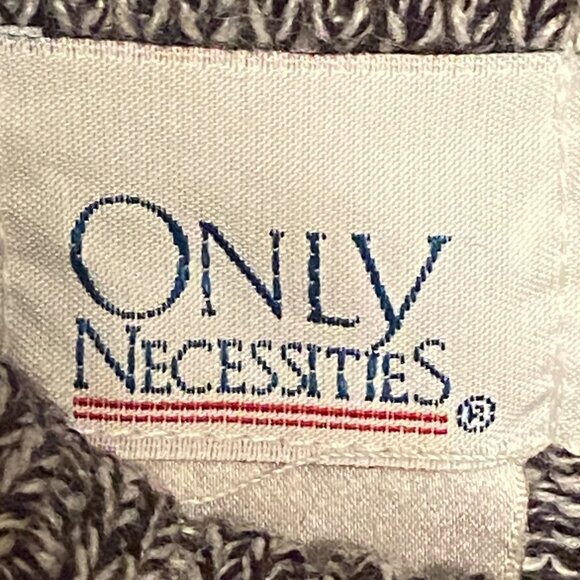 ONLY NECESSITIES Black/White Cowl Neck Sweater Cabled knit Curve Hem NWOT (M) - Picture 5 of 9